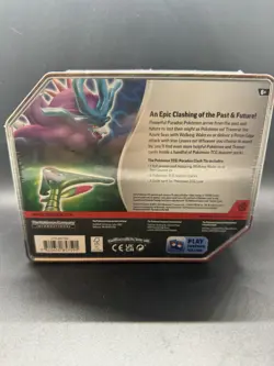Pokemon Paradox Clash Tin (Iron Leaves Ex) Factory Sealed New. 5 Packs + Promo - Image 3