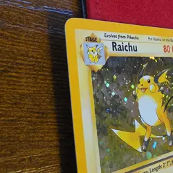 Pokemon Raichu 16/130 Base Set 2 Holo Rare 80 HP Stage 1 English Card - Image 3