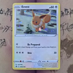 Eevee SWSH190 Black Star Promo Cosmos Holo NM Pokemon Card English - Image 1