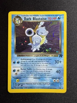 MINTY Pokemon Dark Blastoise Holo Rare TCG Card 3/82 - Image 1