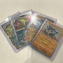 Pokemon TCG Tyranitar & Lucario Full Art Holo Card Lot x4 SV Prismatic 2024 - Image 1