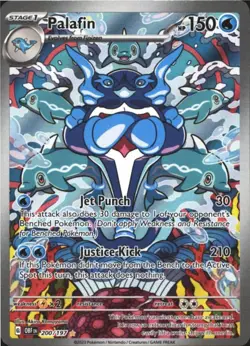 Palafin 200/197 Sv03: Obsidian Flames Holo Illustration Rare Holo Pokemon Card - Image 1