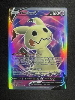 Pokemon TCG Mimikyu v Full Art Holo Card 148/163 SWSH05 Battle Styles Unplayed - Image 1