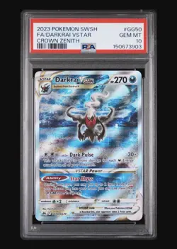 Pokemon Darkrai VSTAR GG50/GG70 Ultra Rare Crown Zenith Card PSA 10 - Image 1