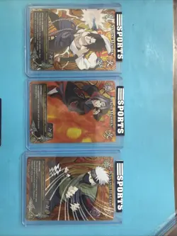 (3) Card LOT Naruto TCG CCG Itachi Uchiha InfernoFoil Promo Card English NM-MT - Image 1