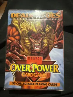 Marvel Overpower Deadly Foes Card Deck Of 55 Factory Sealed SabreTooth Deadpool - Image 1
