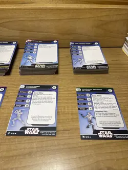 Huge Lot Of Star Wars Miniatures Stats Cards - Image 2