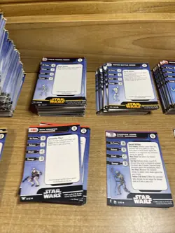 Huge Lot Of Star Wars Miniatures Stats Cards - Image 3