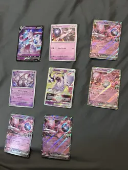 Pokemon TCG Mewtwo Card Lot (7) - Mewtwo V, VSTAR, Team Rocket’s ex, Holo - Image 1