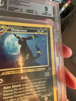 Umbreon 2001 Neo Discovery Unlimited BGS 9 Pokemon Card - Image 3