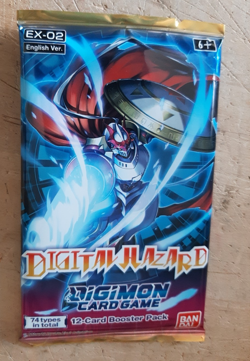 Digimon Digital Hazard English Trading Card Game EX02 BOOSTER PACK 12 Cards 811039036737 - Image 1
