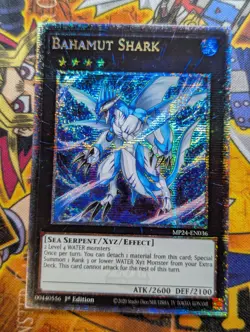 Yugioh! Bahamut Shark MP24-EN036 Quarter Century Secret Rare 1st Ed NM - Image 1