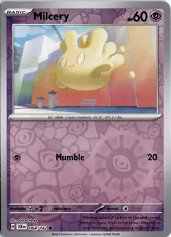 Milcery - 064/142 SV07: Stellar Crown Pokemon Card TCG - Image 1