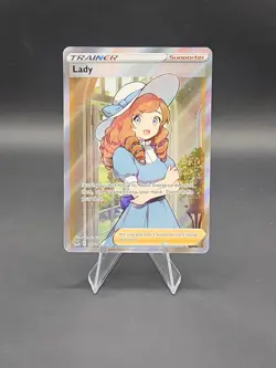 Pokemon TCG Lady 193/196 Near Mint Full Art Ultra Rare Holo Card Lost Origin - Image 1