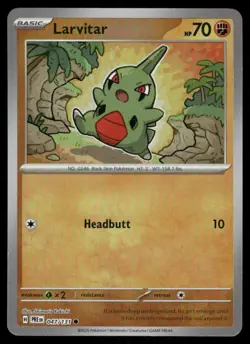 Pokemon Cards Larvitar (Poke Ball) 047/131 Prismatic Evolutions Holo NM - Image 1