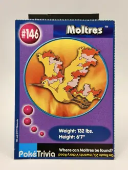 Moltres #146 | Pokemon Poketrivia Card (Mewtwo Strikes Back) Perforated - Image 1