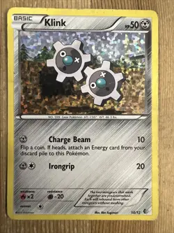 Pokemon TCG Card McDonald's Promo 2011 - Klink 10/12 Holo DMG - Image 1
