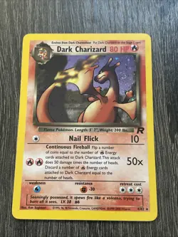 Pokemon TCG Card Dark Charizard Team Rocket ENG HOLO SWIRL - Image 1
