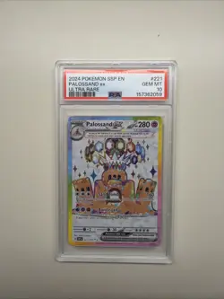 Pokemon TCG Palossand EX Surging Sparks Holo Ultra Rare Card 221/191 PSA 10 - Image 1