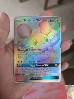 Dedenne GX Rainbow W Holographic Secret Rare 219/214 Pokemon Card - Image 1