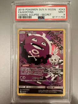 2019 Pokemon Sun & Moon Cosmic Eclipse Stoutland Full Art 243/236 PSA 9 Mint! - Image 1