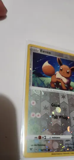 Eevee 130/185 Swsh04: Vivid Voltage Reverse Holo Cosmos Holo With Swirl Card - Image 2