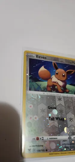 Eevee 130/185 Swsh04: Vivid Voltage Reverse Holo Cosmos Holo With Swirl Card - Image 3