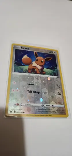 Eevee 130/185 Swsh04: Vivid Voltage Reverse Holo Cosmos Holo With Swirl Card - Image 4