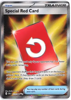 Special Red Card 113/086 Ultra Rare ME04: Chaos Rising Pokemon NM - Image 1
