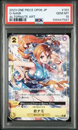 PSA 10 Nami O-nami OP06-101 Wings Of The Captain Bandai One Piece Card Japanese - Image 1