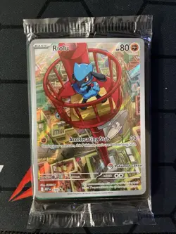 Stamped Riolu MEP 010 Mega Evolutions Black Star Promo Pokemon Center SEALED - Image 1