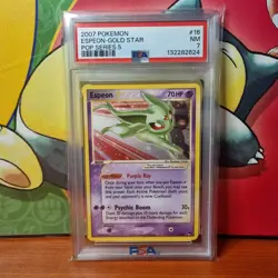 Espeon Gold Star #16 PSA 7 2007 Pokemon POP Series 5 TCG - Image 1