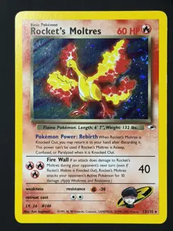 SWIRL 🌀Rocket’s Moltres 12/132 Gym Heroes Unlimited Holo Pokemon TCG LP - Image 4