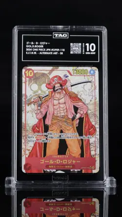 2024 ONE PIECE JPN EMPERORS IN THE NEW WORLD ALT ART #118 GOL D. ROGER TAG 10 - Image 1