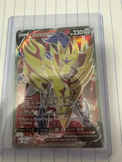Pokemon TCG Zamazenta v Sword & Shield Holo Full Art Ultra Rare Card 196/202 - Image 1