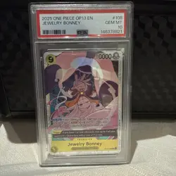 One Piece CCG Jewelry Bonney OP13-108 Super Rare Holo English PSA 10 2025 - Image 1