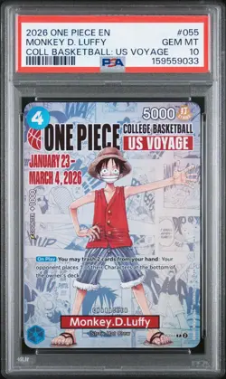 2026 One Piece Monkey D Luffy EN Promo College Basketball US Voyage PSA 10 - Image 1