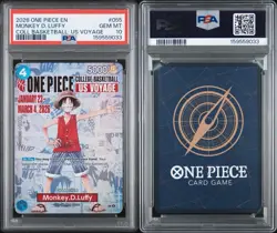 2026 One Piece Monkey D Luffy EN Promo College Basketball US Voyage PSA 10 - Image 3