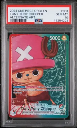 2024 ONE PIECE OP08-TWO LEGENDS ALTERNATE ART #001 TONY TONY CHOPPER PSA 10 - Image 1