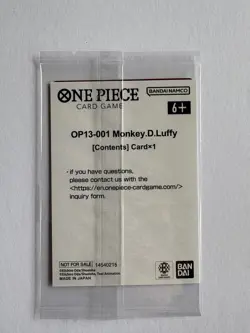One Piece TCG English Ichiban Kuji Monkey D. Luffy Promo (OP13-001) NEW SEALED - Image 2