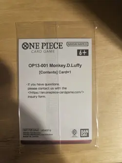 One Piece TCG English Ichiban Kuji Monkey D. Luffy Promo (OP13-001) NEW SEALED - Image 2