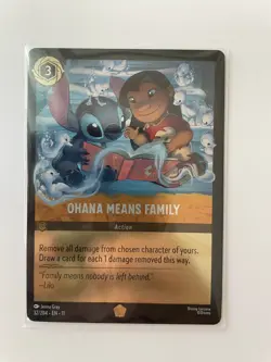 Disney Lorcana TCG: Ohana Means Family Action Legendary FOIL 32/204 EN 11 - Image 1