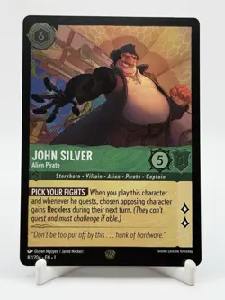 Disney Lorcana TCG John Silver Alien Pirate Card 82/204 (Foil) - Image 1