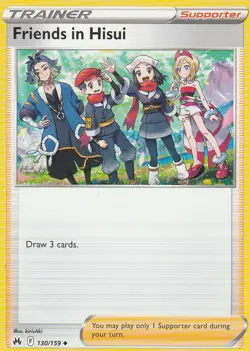 Friends in Hisui - 130/159 - Crown Zenith - Pokemon Card - Mint/NM - Image 1
