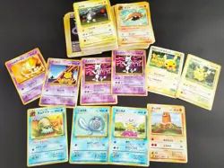 vintage neo Japanese Pokemon Card Lot 150+ Old Back + promo Pikachu Mewtwo Squir - Image 2