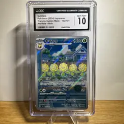 CGC 10 Sunflora 102/101 AR Art Rare Transformation Mask sv6 Pokemon Card - Image 1