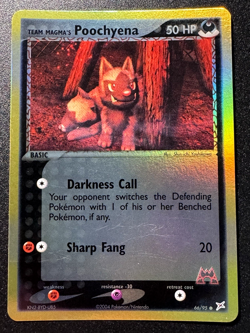 Team Magma's Poochyena 66/95 Team Magma Aqua Pokemon Card Reverse Holo Near Mint - Image 1