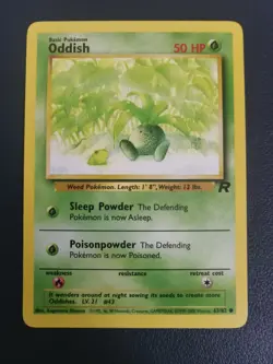 Pokemon Card Oddish 63/82 Team Rocket Common WOTC - Image 1