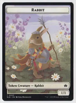 2024 Bloomburrow Tokens Rabbit #2 MTG / Magic the Gathering #3 - Image 1