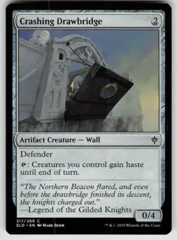 Crashing Drawbridge 217 Common Throne of Eldraine Magic: The Gathering Near Mint - Image 1